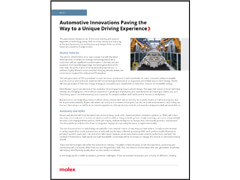 Molex Blog: Automotive Innovations Paving the Way to a Unique Driving Experience PDF Cover Image