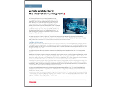 Molex Blog: Vehicle Architecture - The Innovation Turning Point PDF Cover Image