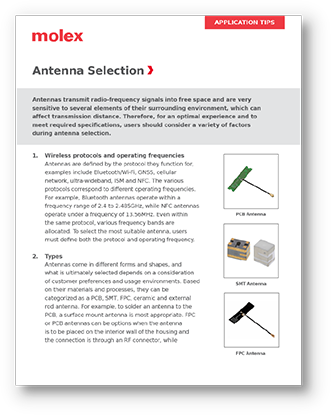 Molex Antenna Selection Guide