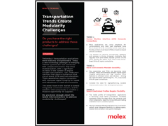 Molex Transportation Trends Create Modularity Challenges PDF Cover Image