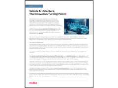 Molex Blog: Vehicle Architecture - The Innovation Turning Point