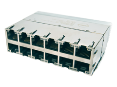Molex HyperJack PoE+ PSE ICM 12-Port and 8-Port RJ45 with LEDs