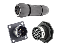 Souriau UTGX Trim Trio Bayonet Connectors