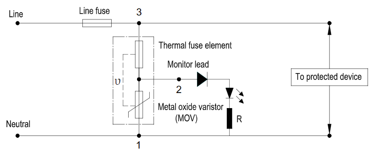 EPCOS NT Series ThermoFuse Varistors Application Circuit Diagram