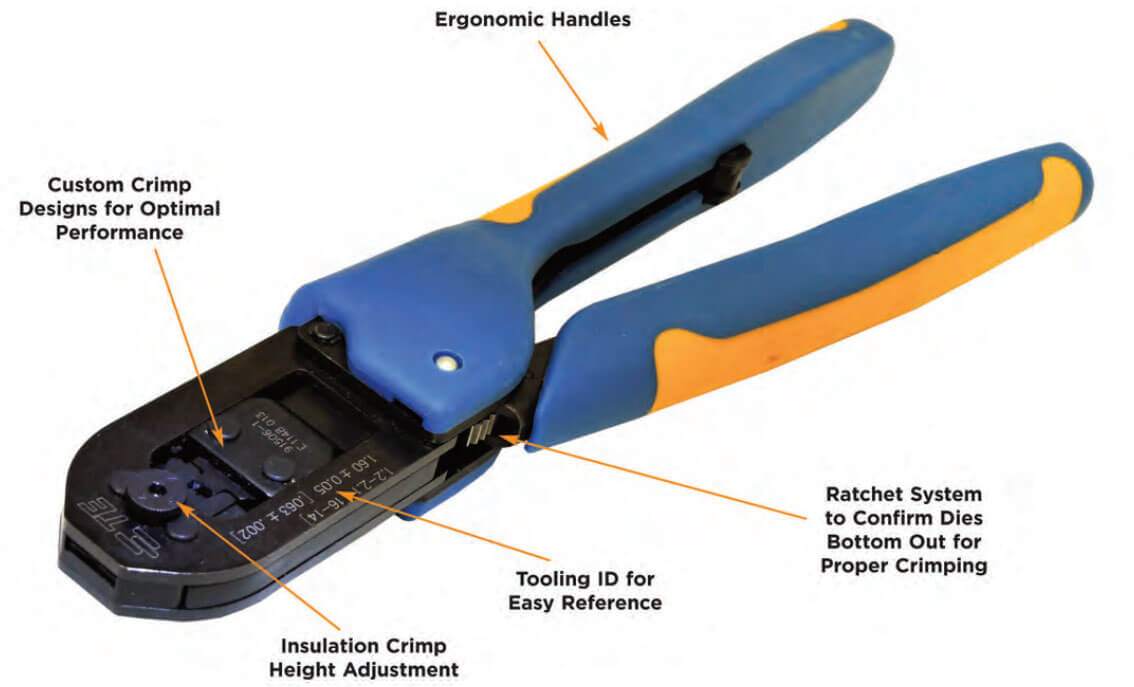 TE Connectivity crimping tool characteristics