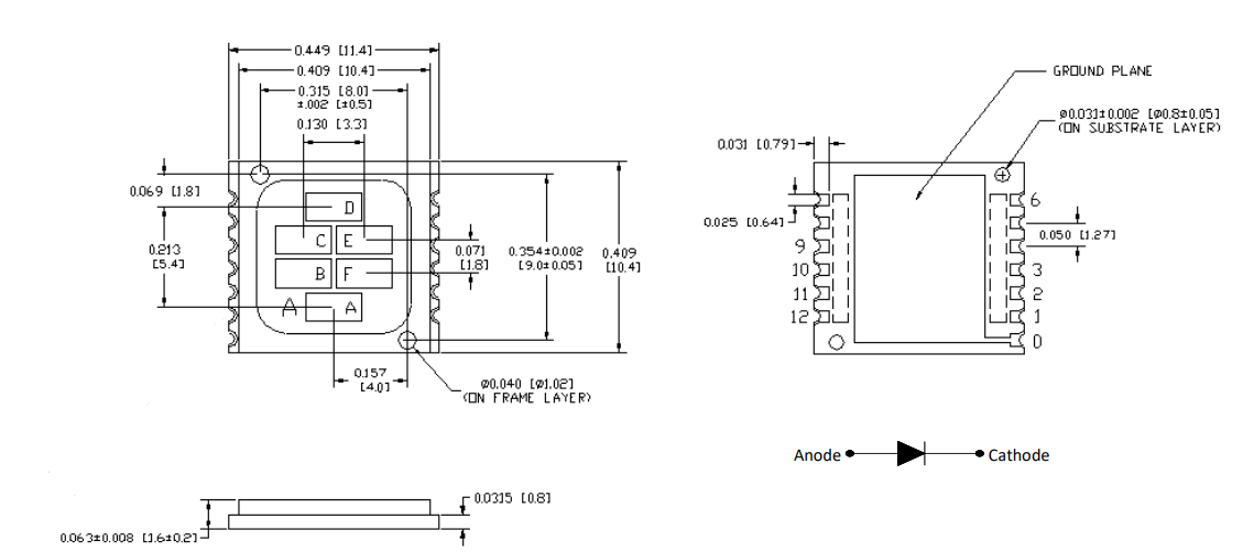 OPR2100 Series SixElement Photodiode Arrays TTI, Inc.