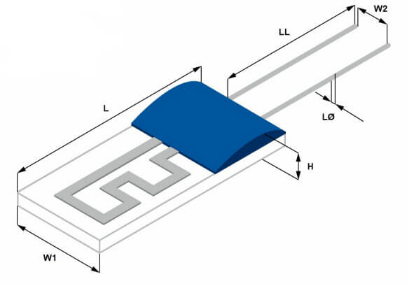 YAGEO Nexensos M222 Temperature Sensors Product Dimensions