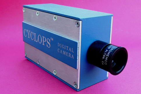A photo of a Cromemco Cyclops digital camera from 1975.