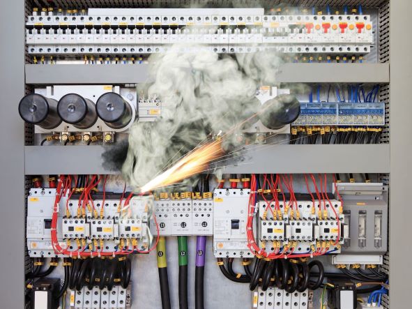 Fire starting within a control panels