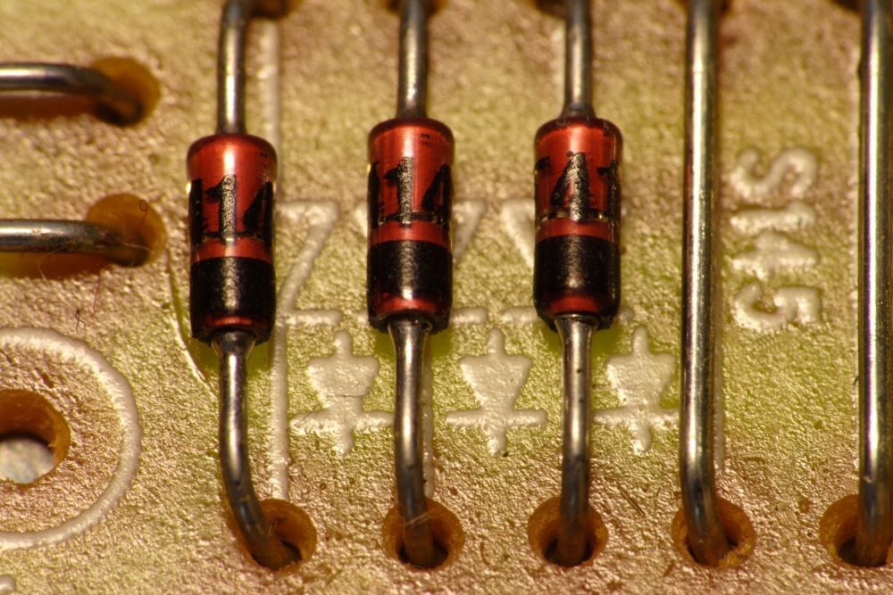 Zener diodes electronic circuit board