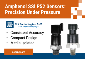 Ad: Explore Amphenol SSI's P52 Pressure Sensors
