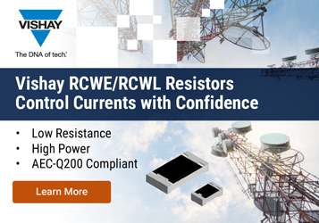 Ad: Explore Vishay's RCWE and RCWL Series Thick Film Resistors