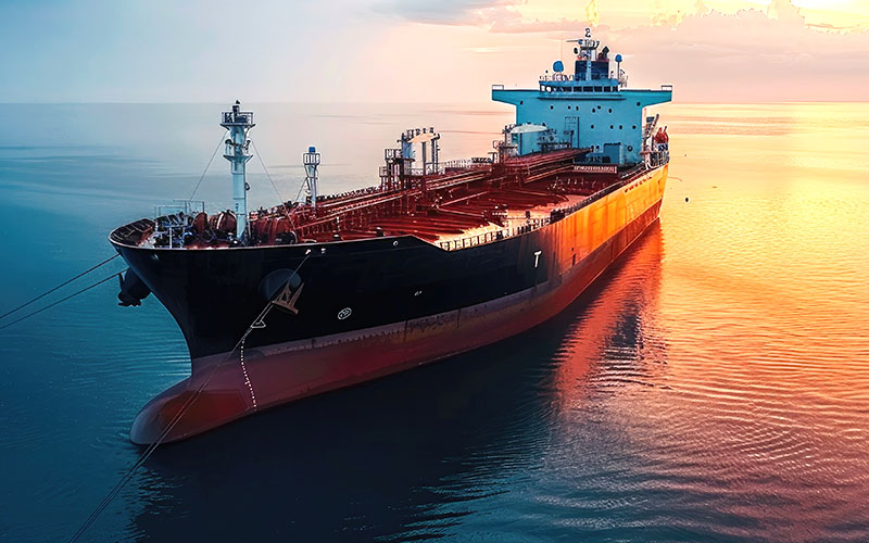 cargo ship on the ocean