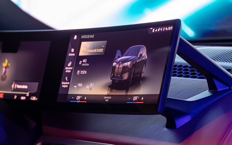 digital display on a vehicle dashboard